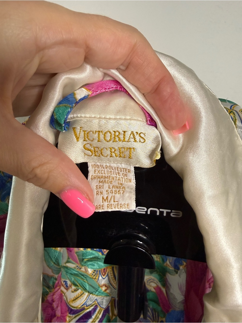 Vintage Victoria’s Secret Floral Satin Robe Maxi - Picture 3 of 4